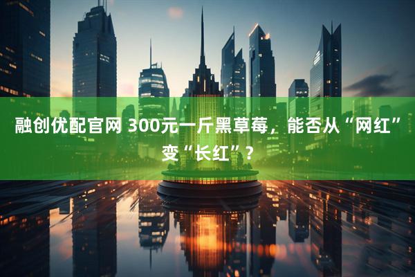 融创优配官网 300元一斤黑草莓，能否从“网红”变“长红”？